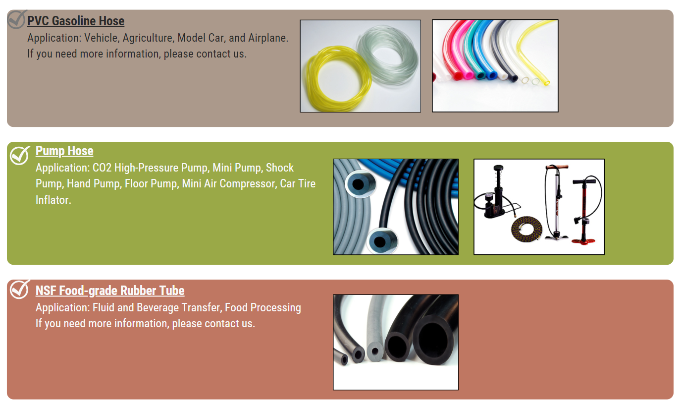 - PVC gasoline hose, Pump hose, NSF Food grade rubber tube -