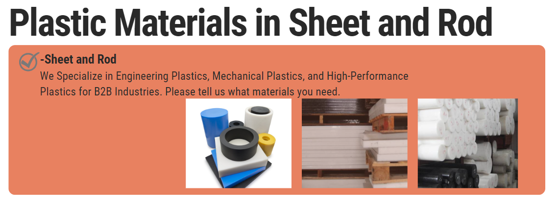- Plastic materials in sheet & rod -